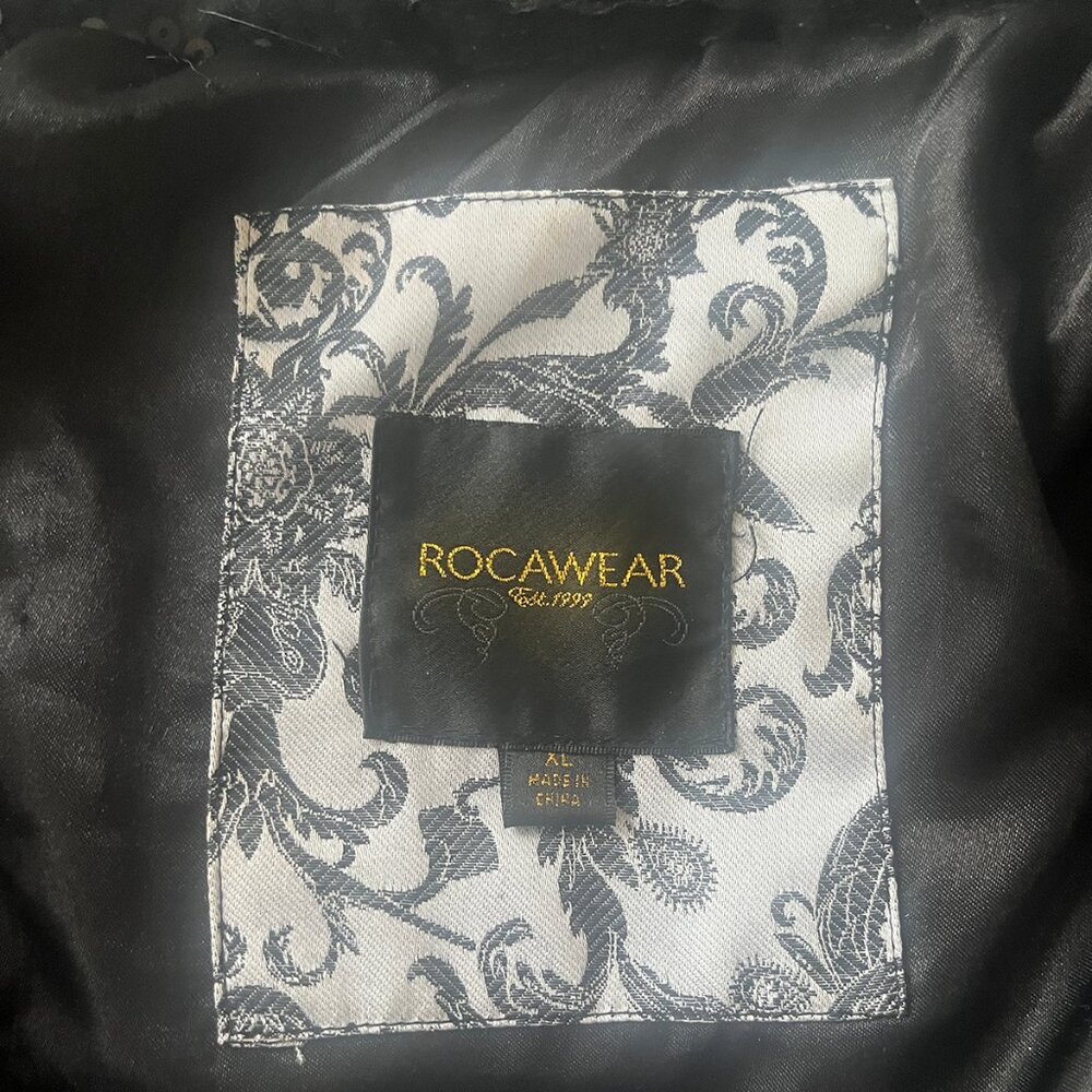 NWOT Rocawear Black Sequin Women’s Puffer Jacket, XL - Picture 10 of 10